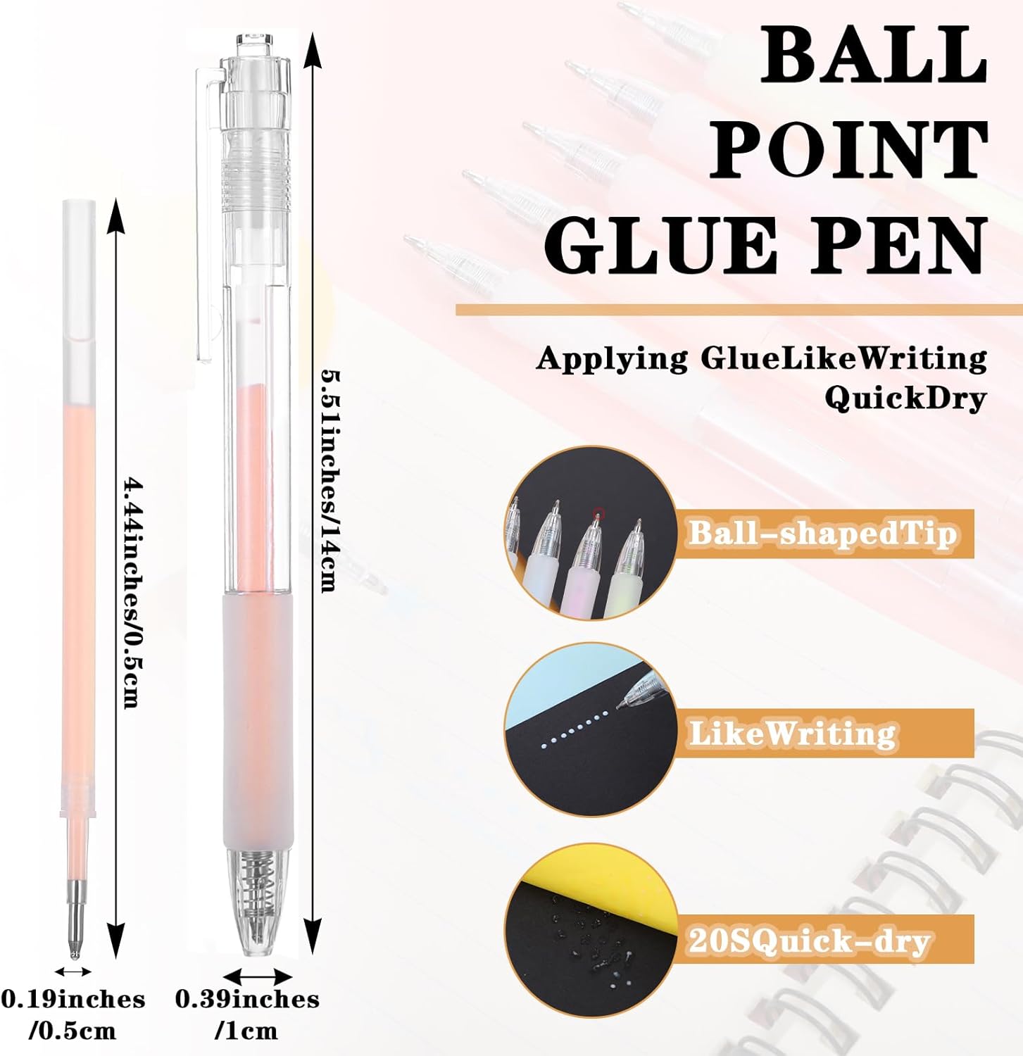 18 Pcs Quick Dry Glue Pen Ball - огляд і ціна Alignment Stick Set